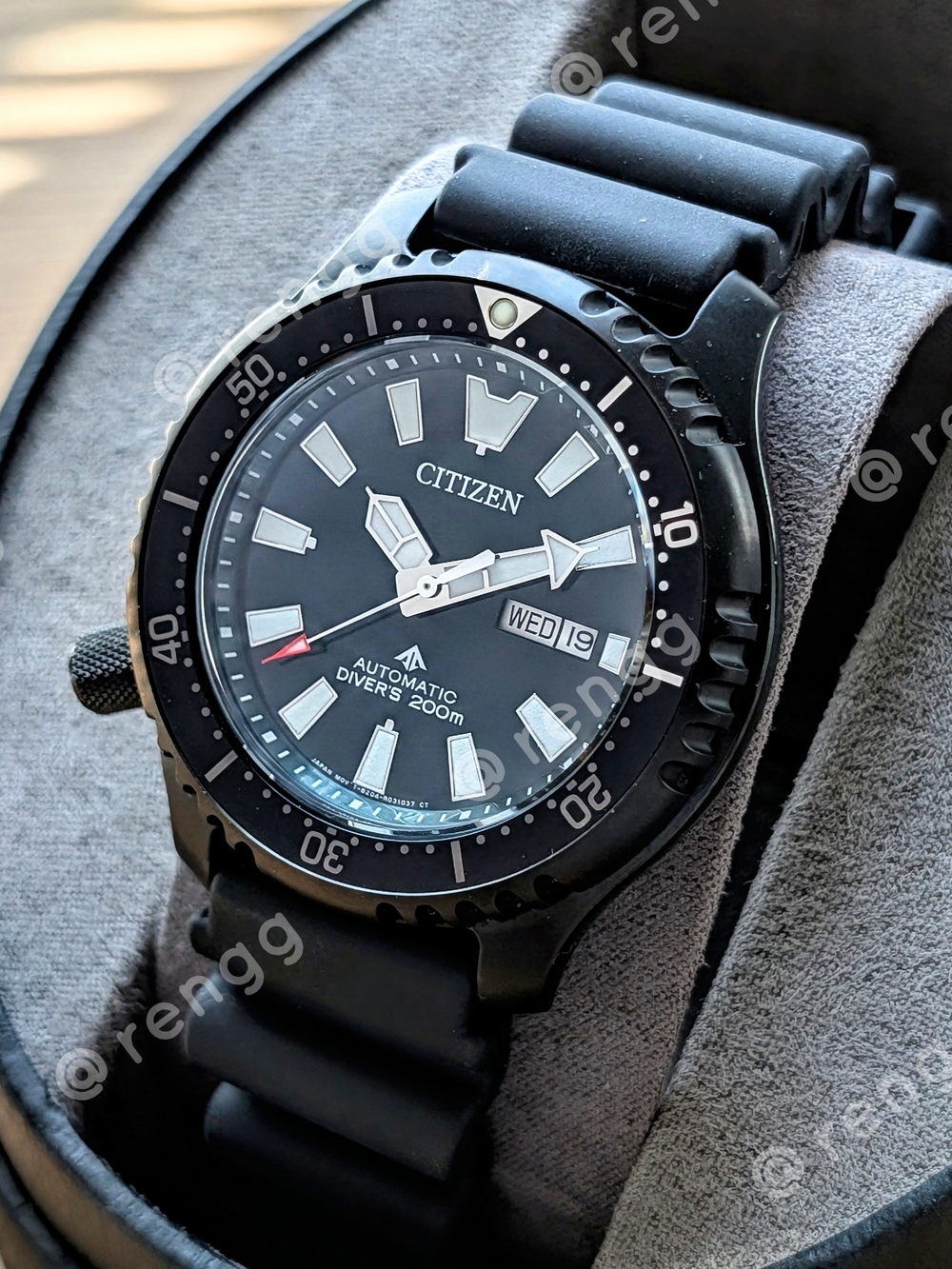 44mm Lefty Citizen Men's Green Fugu Automatic Diver 200m Watch Sapphire